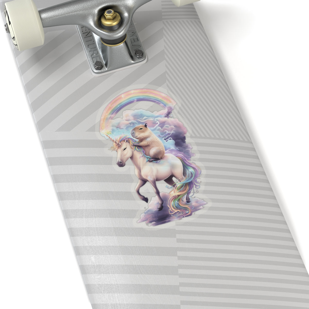 Whimsical Unicorn & Capybara  Vinyl Stickers | Colorful Rainbow Decor