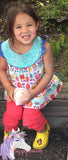 ****Strait Legged Triple Ruffle Capris-SIZES 5T/6Y/7Y