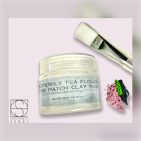 BUTTERFLY PEA FLOWER ROSE MATCHA CLAY MASK (dry mask)
