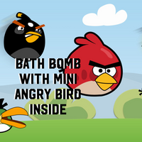 READY TO SHIP BATH BOMB WITH ANGRY BIRD CHARACTER INSIDE!