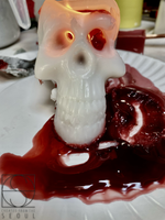 Ready to Ship Bleeding Skull Candle