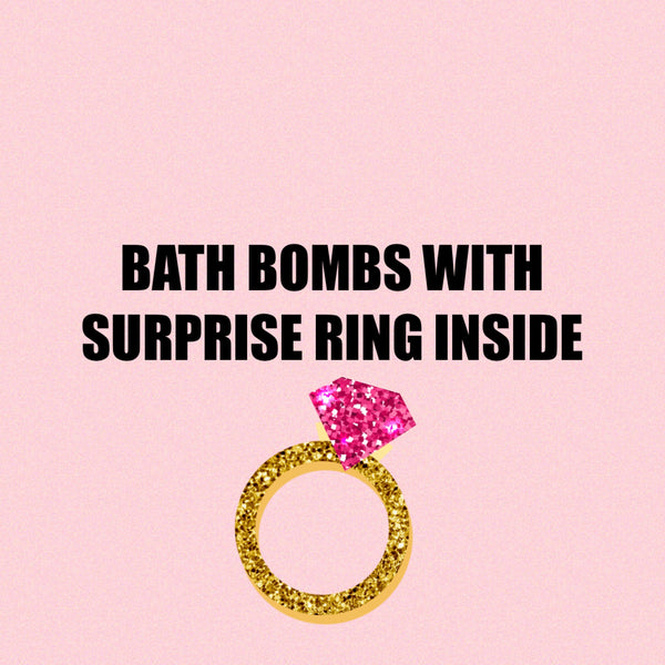 BATH BOMB WITH A CHILDS (adjustable) RING SURPRISE INSIDE