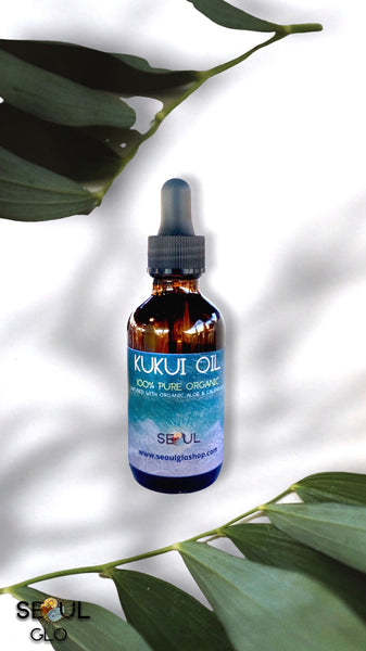 Organic 100% Kukui Oil Infused with Aloe & Calendula