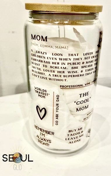 Glass Can Tumbler (MOM) Candle